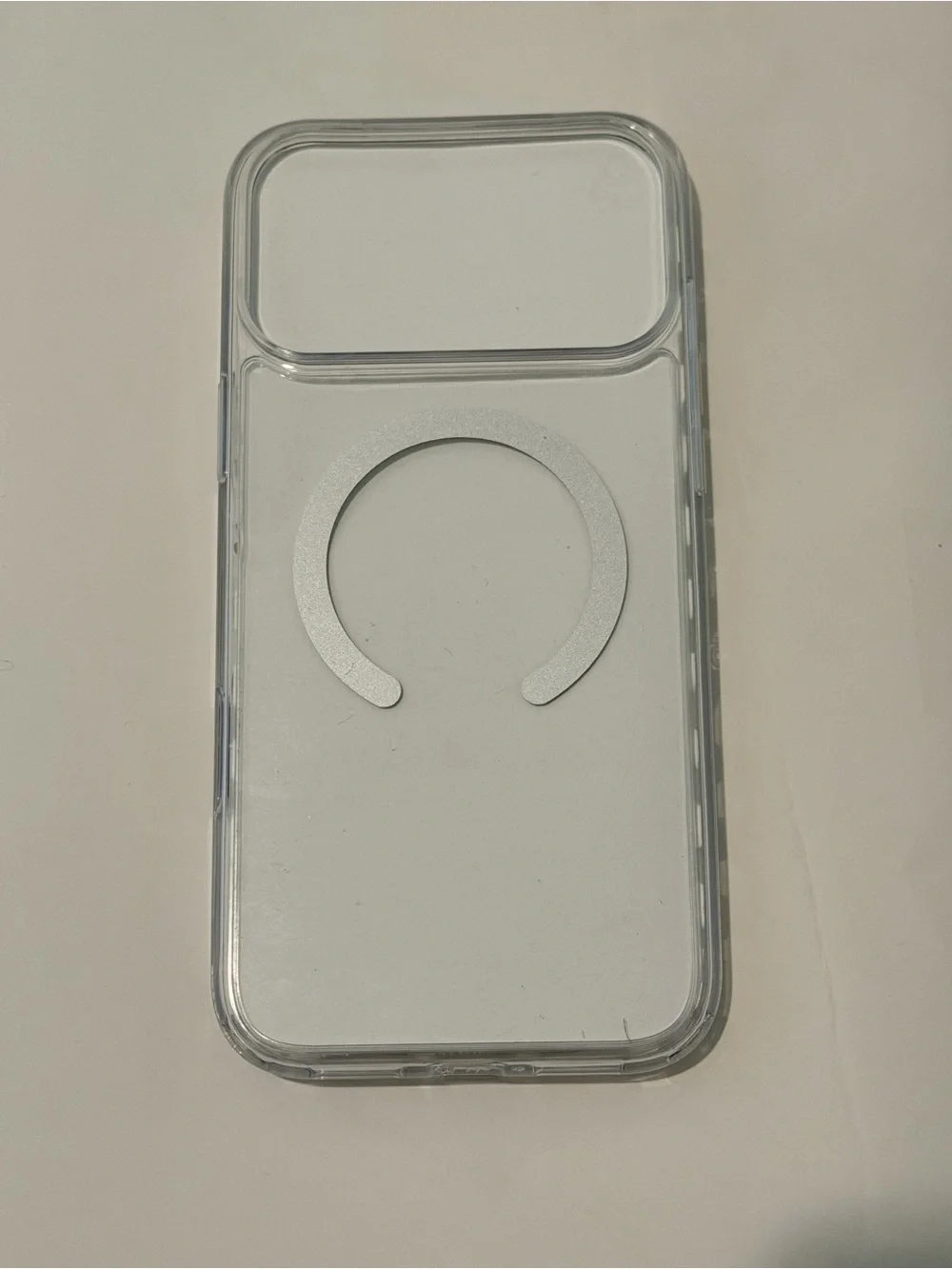 OtterBox Clear White Magnetic-Compatible Phone Case with Silver Ring Accent
